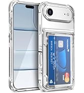 Jelanry for iPhone 17 Air Case, Wallet Clear Case with Credit Card Holder Heavy Duty Protection S...