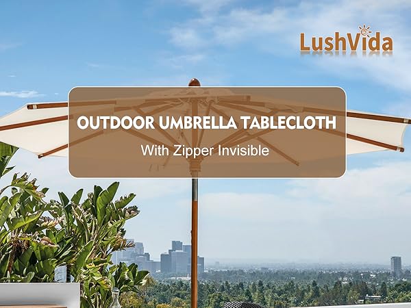 nature linen linen outdoor tablecloth with umbrella hole farmhouse boho rustic