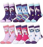SDBING 6 Pairs Kids Fuzzy Socks Toddler Non Slip Socks Boys Girls Soft Fluffy Winter Warm Slipper...