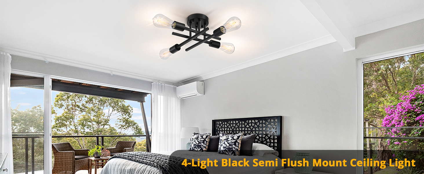 black ceilling light
