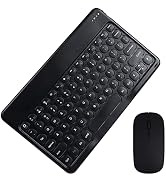 Bluetooth Keyboard and Mouse Combo Travel Rechargeable Ultra-Slim Mouse Keyboard Combo Wireless P...
