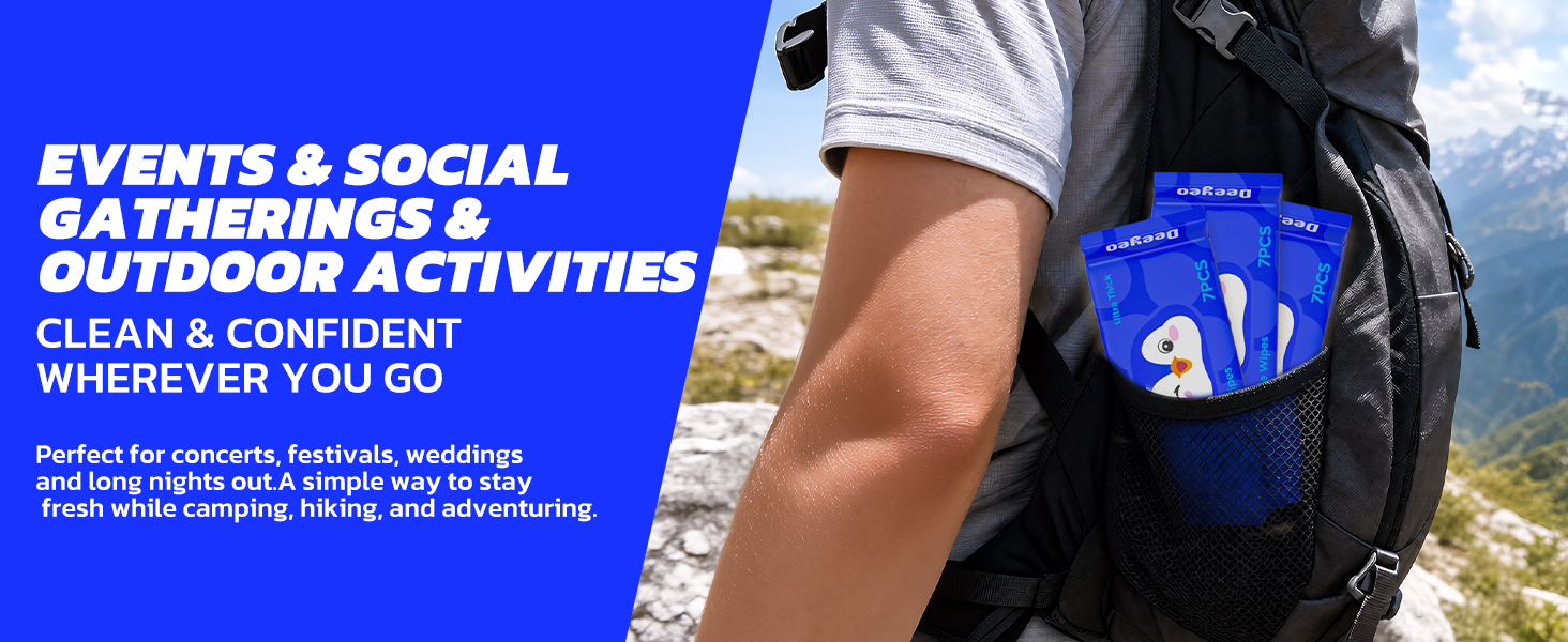 EVENTS & SOCIAL GATHERINGS & OUTDOOR ACTIVITIES, CLEAN & CONFIDENT WHEREVER YOU GO