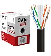 Cmple - Plenum Cat 6 Ethernet Cable 1000ft, Cat6 Cable (CMP) 350MHz Unshielded Twisted Pair (UTP)...