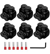 Joinfworld 2 Port Insulated Multi Tap Connector 350MCM-6AWG Wire Connectors Aluminum to Copper Wi...
