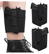 2 Pack Ankle Holster for Concealed Carry with Elastic Secure Strap Pistol Concealment, Fits Glock...