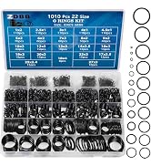 ZDBB 1010 Pcs Rubber O Rings Kit 22 Size Universal O-Ring Assortment Set for Automotive Faucet Pr...