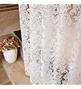 De-Mediocre Stall Shower Curtain Liner 72 x 72 inch Plastic Lace Shower Liner Washable Inside Sho...