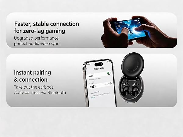 Sleep Headphones for Side Sleepers Sleep Earbuds Bluetooth 6.0 Wireless Earphones
