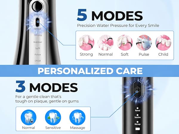 electric toothbrush with water flosser