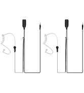 Retevis RB48 Walkie-Talkie Earpiece with Mic 1 Pin 2.5mm, VOX, Coiled Cord, Acoustic Tube, Compat...