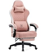 GTPLAYER Office Chair, Gaming Computer Desk Fabric Chair with Footrest, High Back Ergonomic Offic...