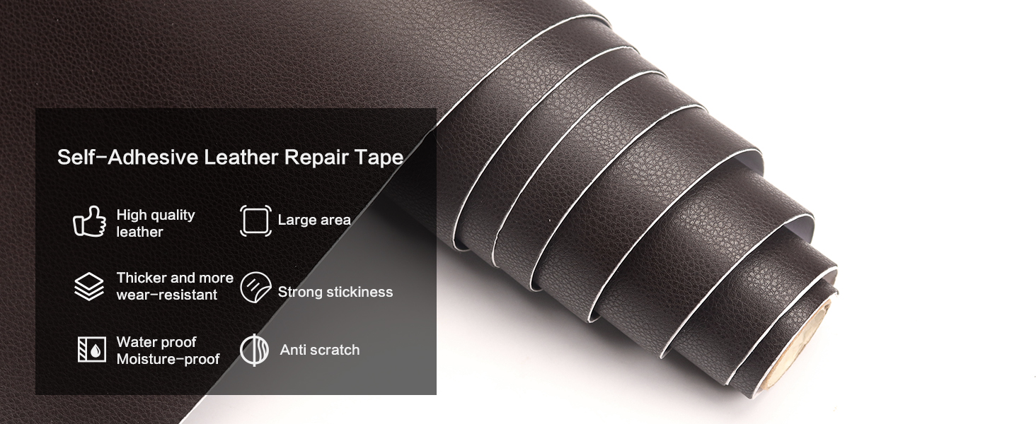 self adhesive leather repair tape