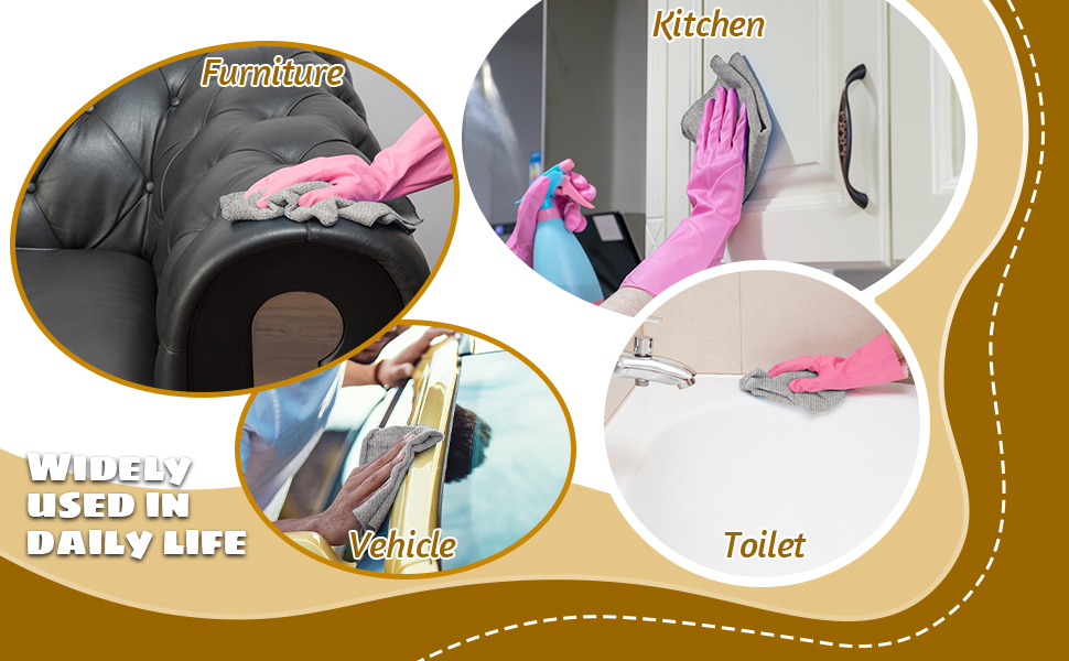 6 Washable Ultra Absorbent Cleaning Rags