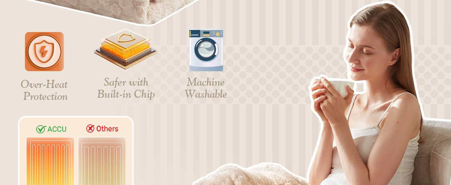 tufted heated blanket