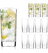 OUWO Highball Glasses Set of 12, 13oz Tall Drinking Glasses, Water Glass for Kitchen, Tom Collins...