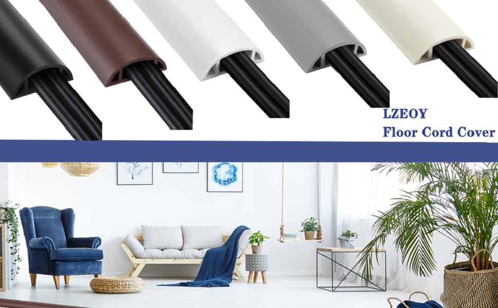 PVC Cord Hider Floor Cord Protector