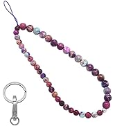 C&L Accessories Beaded Phone Charm Cell Phone Lanyard Wrist Strap Handmade Natural Gemstone