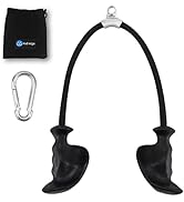 HXD-ERGO Tricep Rope with Ergonomic Handles, 36 Inch Tricep Pull Down Rope for Cable Machine, Pul...