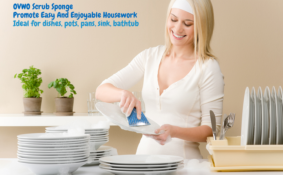 These scrub sponges are particularly suitable as dish cloths for washing dishes.
