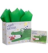 Loveinside Birthday Gift Bag for Kids, Medium Bag with Tissue Paper, Gift Tag and Greeting Card, ...
