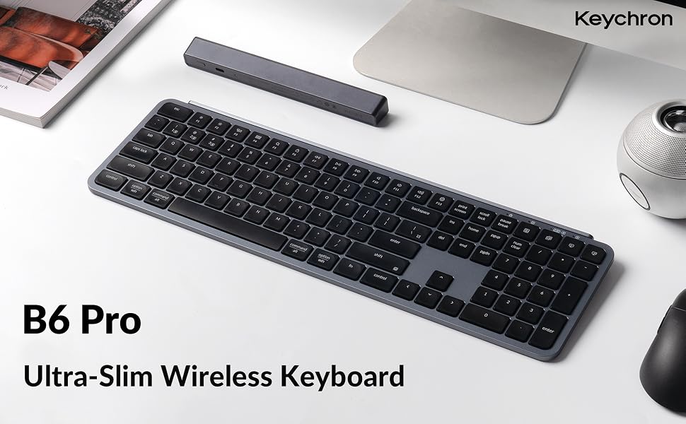 B6 Pro Ultra-Slim Wireless Keyboard