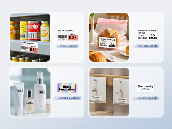 NIIMBOT M2 Thermal Transfer Labels for Small Businesses, Jewelry, Jar, Logo, Name, Date Labeling