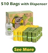 510 dog poop bags with dispenser