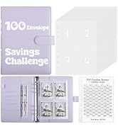 100 Budgeting Planner & Savings Challenges Budget Book, Envelope Challenge Binder to Save $5,050,...