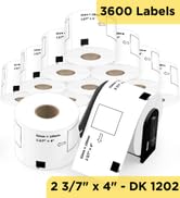 DK-1202 Shipping Labels Compatible with Brother - (2 3/7” x 4