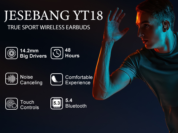 bluetooth headphones in ear headphones wireless headphone noise canceling earbuds waterproof earbuds