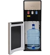 Bottom Loading Water Cooler Dispenser, 5 Gallon Bottle Floor Standing Hot&Cold Water Dispenser w/...
