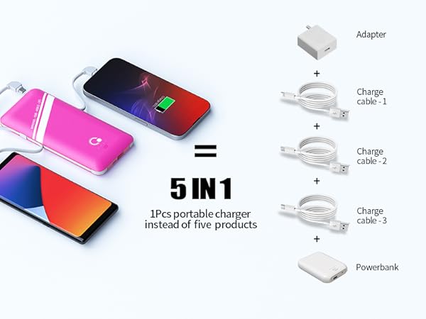portalbe charger with built in cable