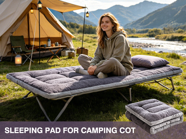 Camping Mattress Pad for Camp Cot