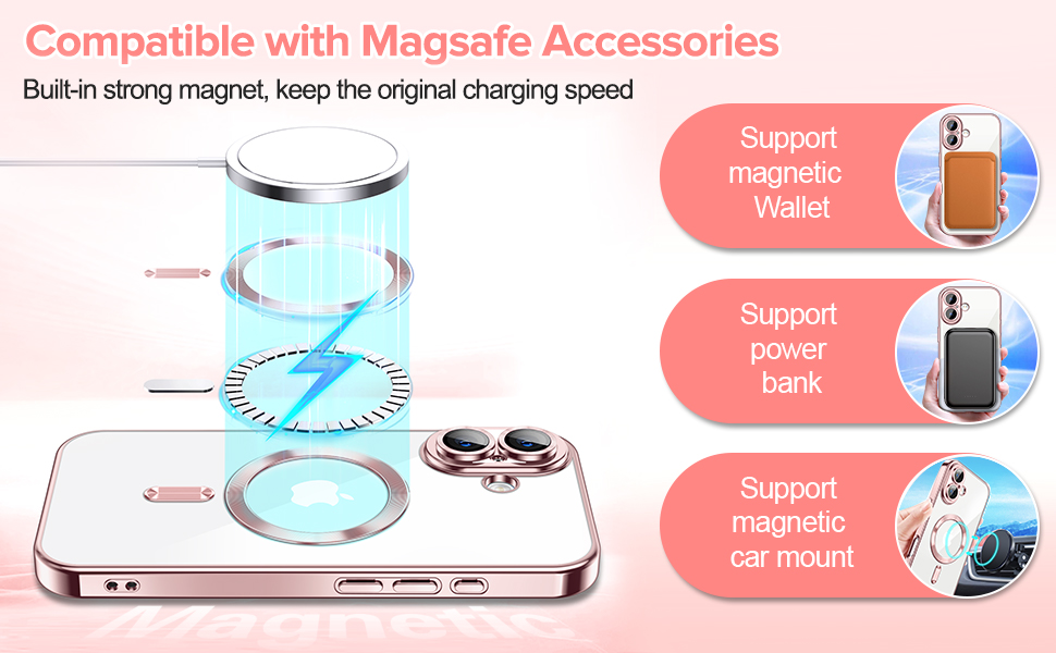 for iphone 16 plus case compatible with magsafe