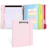 SKYDUE 3 Ring Binder with Clipboard,1 Inch Binder, 13.2