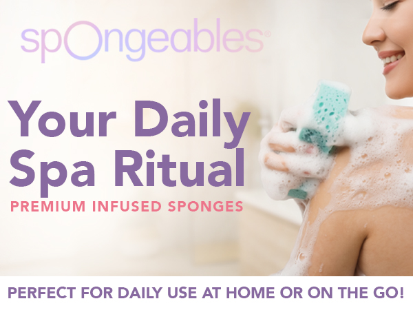 Spongeables - Your Daily Spa Ritual - Premium Infused Sponges - Perfect for daily use or on the go!