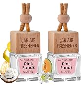 Bayrumber Hanging Car Freshener, 2 x 8ml Long-Lasting Natural Air Diffusers, Pink Sands Scent, No...