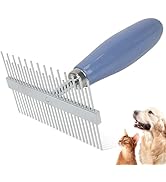 Histotree Blue Pet Double-Sided Undercoat Rake for Dogs&Cats Dematting Rake | Long&Short Metal To...