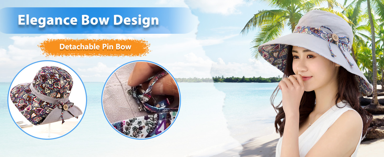 Women Bohemian hat lightweight foldable packable convenient sun protection beach activities Sun Hat