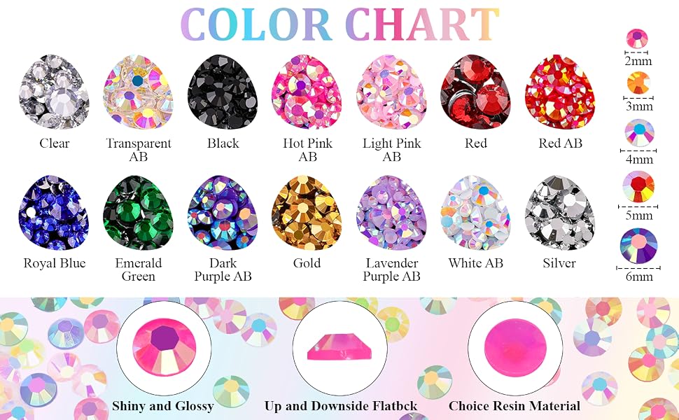 Mix Sizes Color Chart