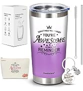 Christmas Gifts For Women Unique, 20Oz Double-Wall Vacuum Insulated Tumbler with Lid and Straw -T...