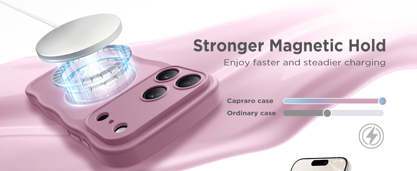 For iPhone 18 Pro Max Case Compatible with MagSafe Wavy Shockproof Slim Cute Wave Drop Protection