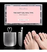 MelodySusie Short Square Toe Nail Tips - 300Pcs Clear Acrylic, Full Matte Full Cover Press on Nai...