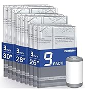 Fantictas Travel Vacuum Storage Bags with Rechargeable Air Pump, 9 Pack Portable Space Saver Bags...