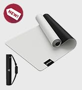 HAPBEAR Large Yoga Mat - 72"×30" Double-Sided Rubber Exercise & Workout Mat - Non-Slip Textured S...