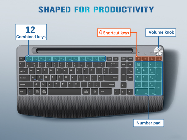 keybaord with phone holder