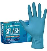 100 Nitrile Exam Gloves 3.5 Mil - Latex & Powder Free, Disposable Non-Sterile Protective Gloves B...