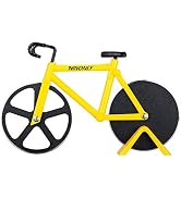 Ninonly Bicycle Pizza Cutter,Non-stick Bike Pizza Slicer, Dual Stainless Steel Cutting Wheels bes...