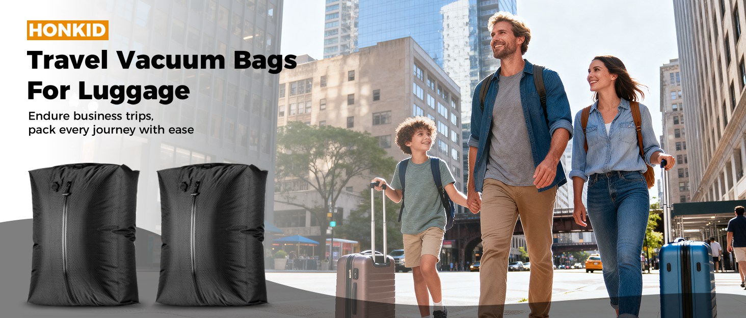 packing cubes with vacuum for travel