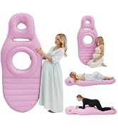 AJOFIEK Inflatable Pregnancy Pillow, Pregnant Woman's Abdominal Hole Full Body Inflatable Bed Abd...
